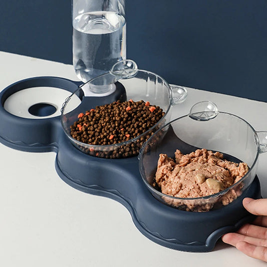Automatic Pet Feeder with Water Fountain 3 in 1